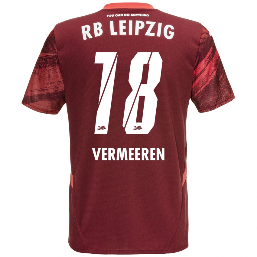 Bambino Maglia Arthur Vermeeren #18 Borgogna Kit Gara Away 2024/25 Maglietta