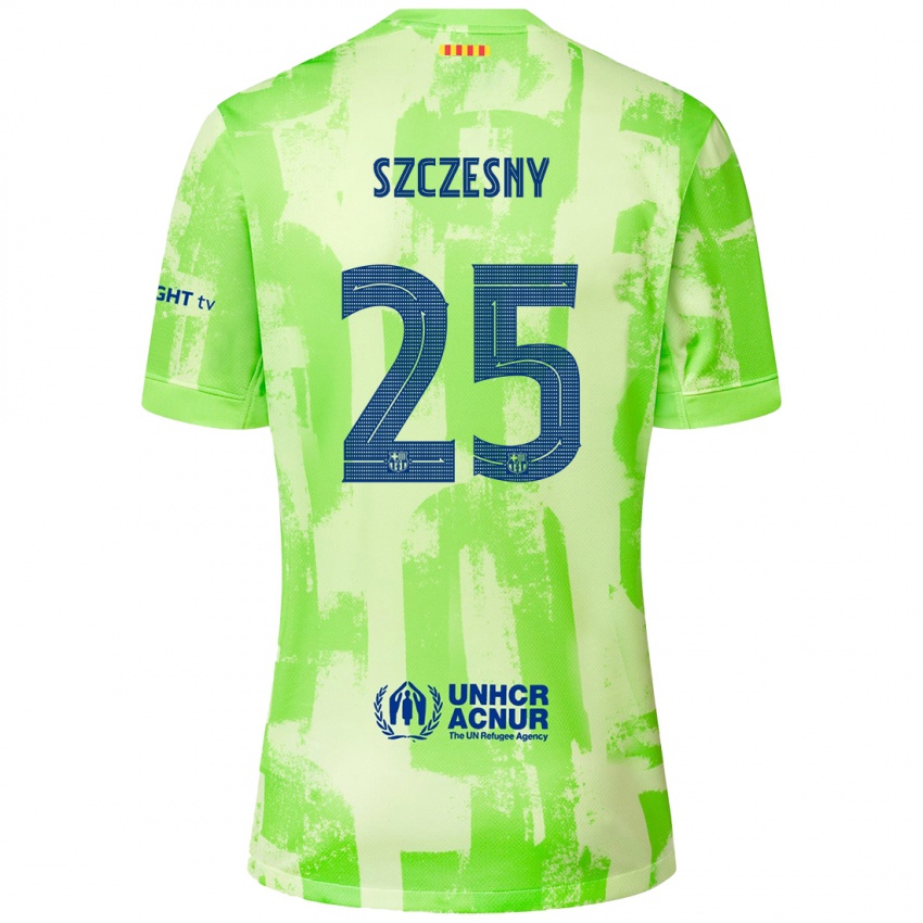 Bambino Maglia Wojciech Szczesny #25 Lime Kit Gara Third 2024/25 Maglietta