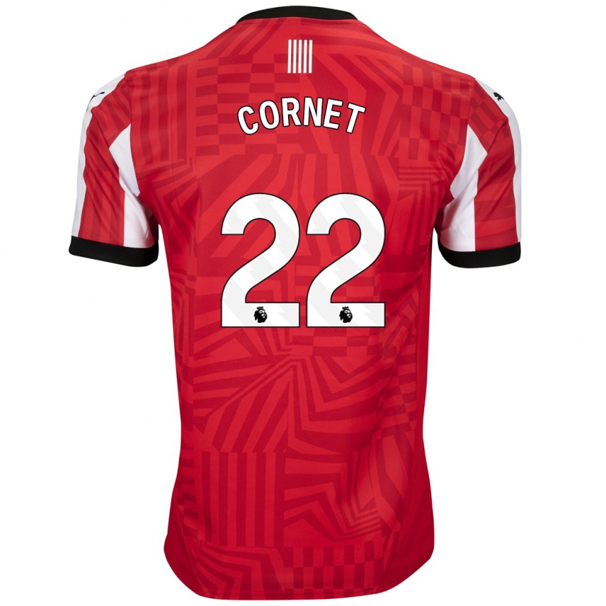 Bambino Maglia Maxwel Cornet #22 Rosso Bianco Kit Gara Home 2024/25 Maglietta