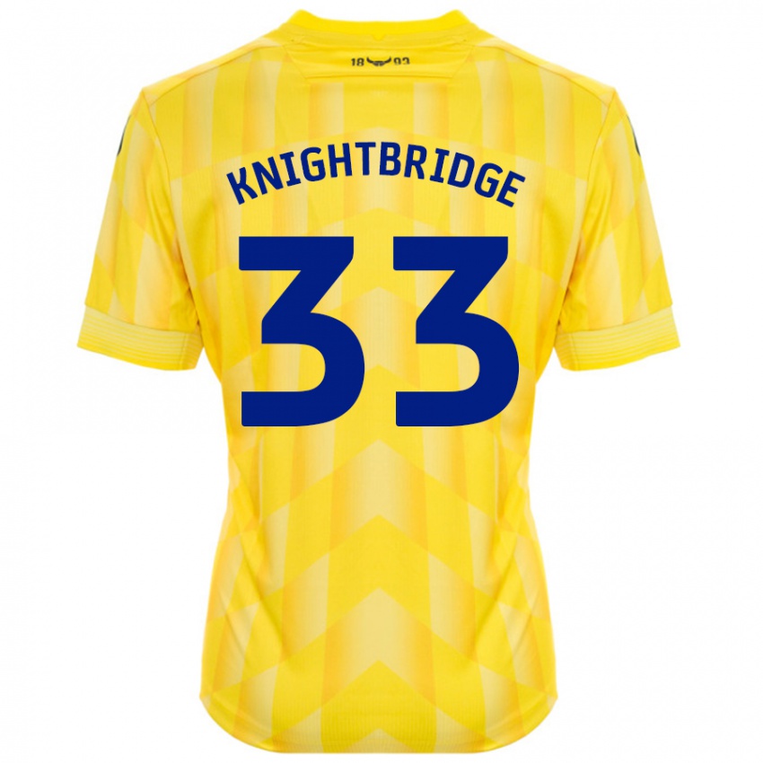 Bambino Maglia Jacob Knightbridge #33 Giallo Kit Gara Home 2024/25 Maglietta