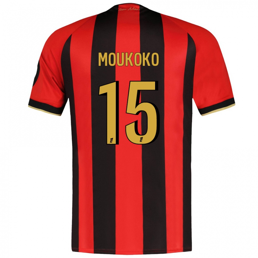 Bambino Maglia Youssoufa Moukoko #15 Rosso Nero Kit Gara Home 2024/25 Maglietta