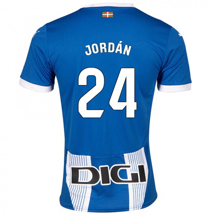 Bambino Maglia Joan Jordán #24 Blu Kit Gara Home 2024/25 Maglietta