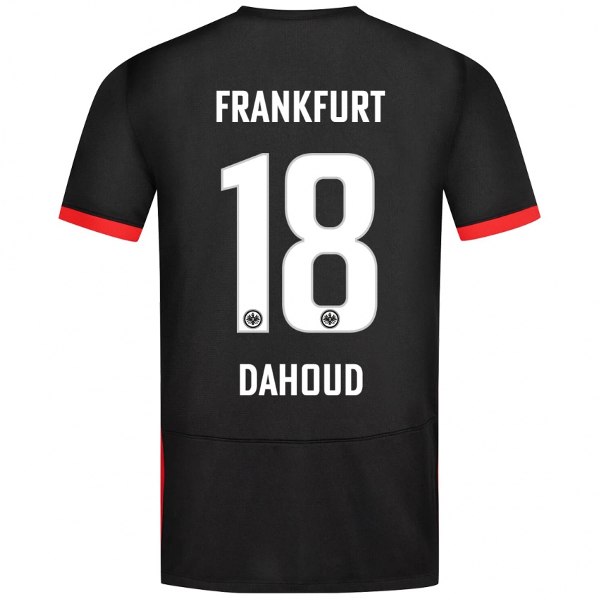 Bambino Maglia Mahmoud Dahoud #18 Nero Kit Gara Away 2024/25 Maglietta