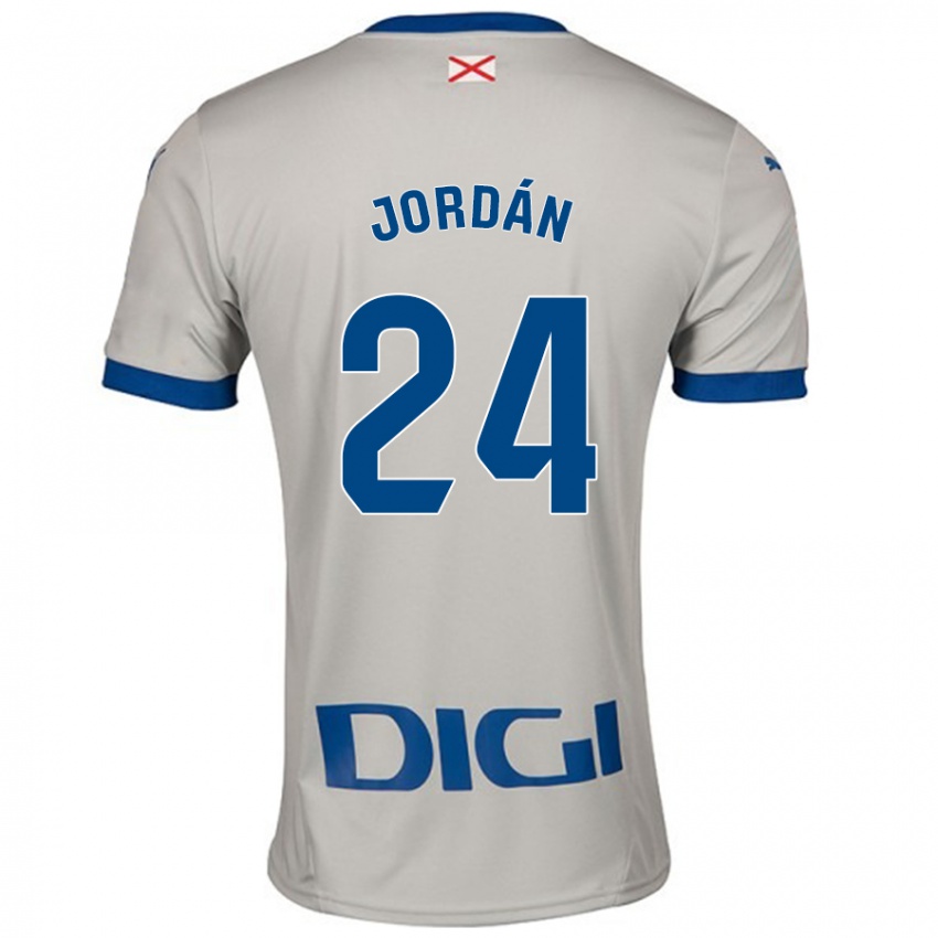 Bambino Maglia Joan Jordán #24 Grigio Chiaro Kit Gara Away 2024/25 Maglietta