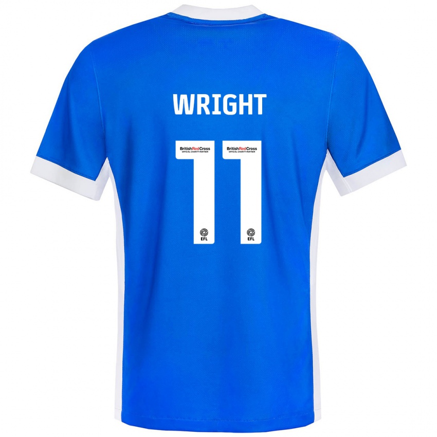 Bambino Maglia Scott Wright #11 Blu Bianco Kit Gara Home 2024/25 Maglietta