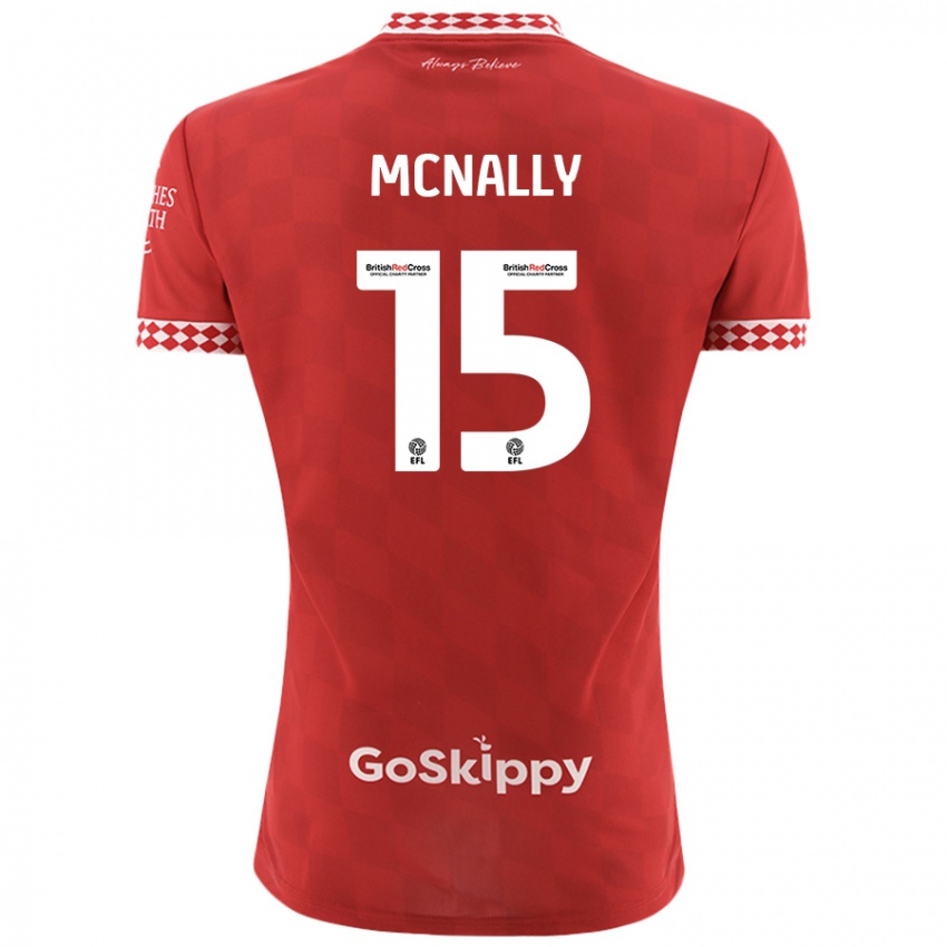 Bambino Maglia Luke Mcnally #15 Rosso Kit Gara Home 2024/25 Maglietta