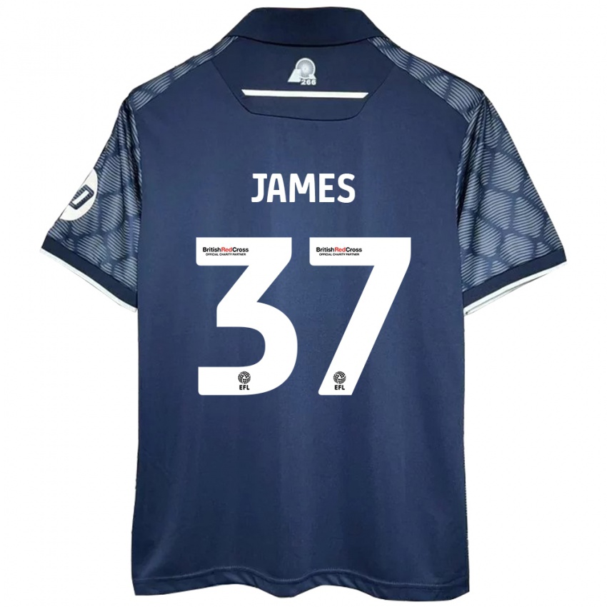 Bambino Maglia Matty James #37 Nero Kit Gara Away 2024/25 Maglietta