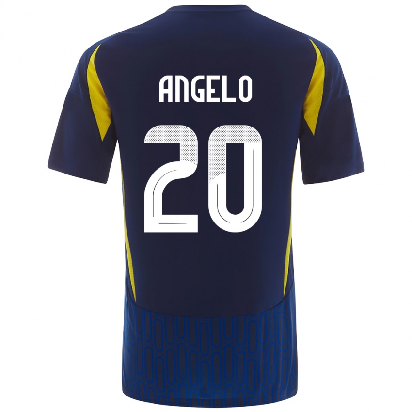 Uomo Maglia Ângelo #20 Blu Giallo Kit Gara Away 2024/25 Maglietta