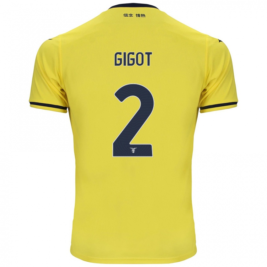 Uomo Maglia Samuel Gigot #2 Giallo Kit Gara Away 2024/25 Maglietta