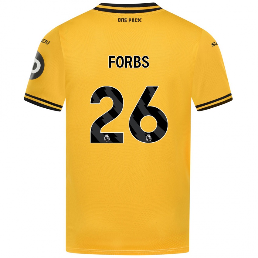 Uomo Maglia Carlos Borges #26 Giallo Kit Gara Home 2024/25 Maglietta