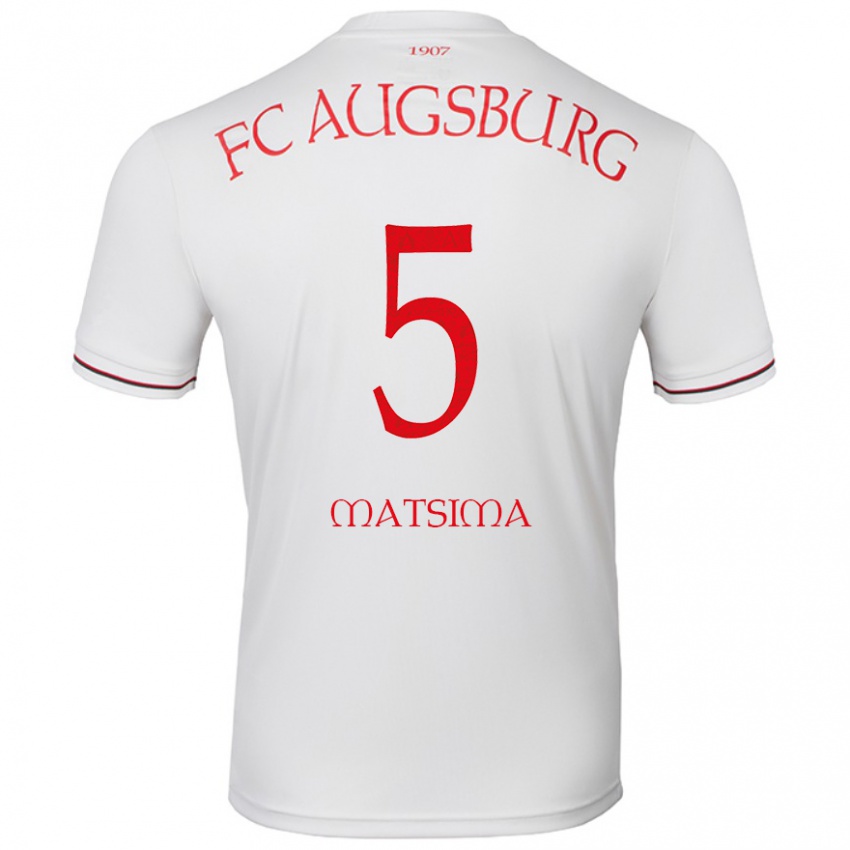 Uomo Maglia Chrislain Matsima #5 Bianco Kit Gara Home 2024/25 Maglietta