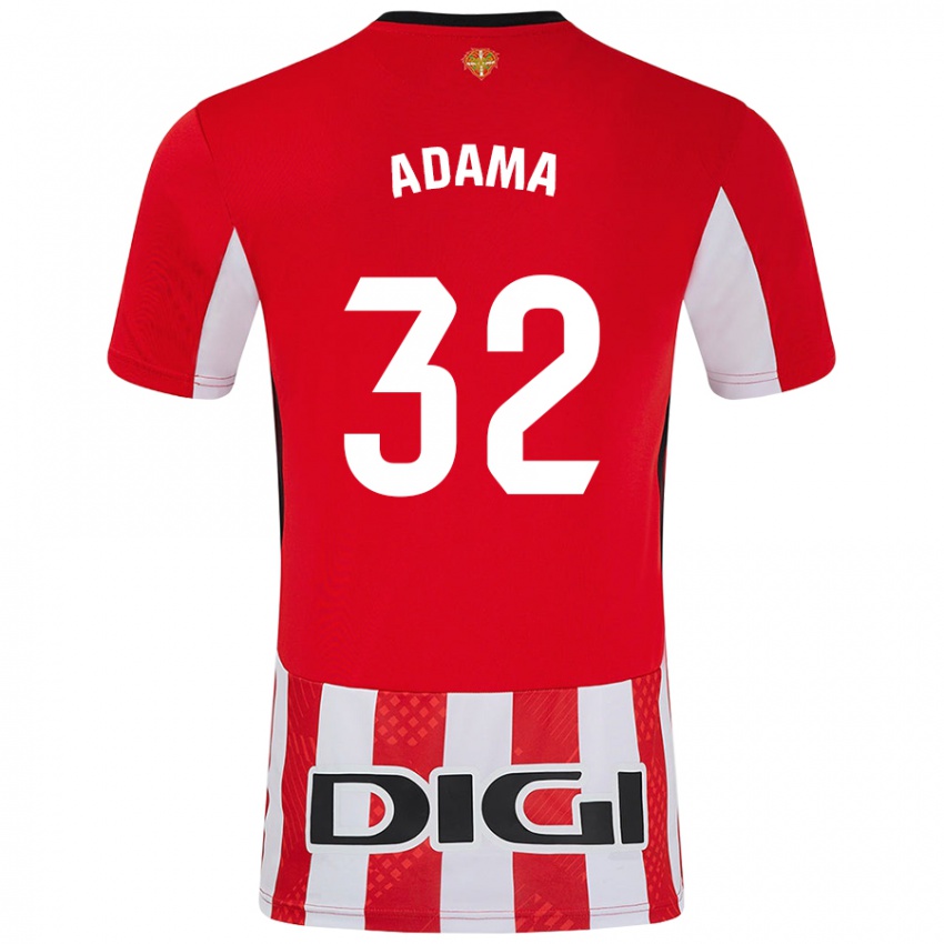 Uomo Maglia Adama Boiro #32 Rosso Bianco Kit Gara Home 2024/25 Maglietta