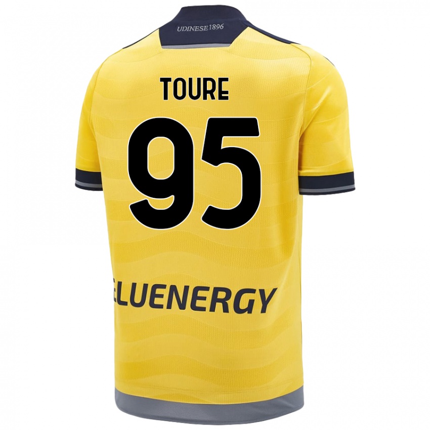 Uomo Maglia Isaak Touré #95 Oro Kit Gara Away 2024/25 Maglietta