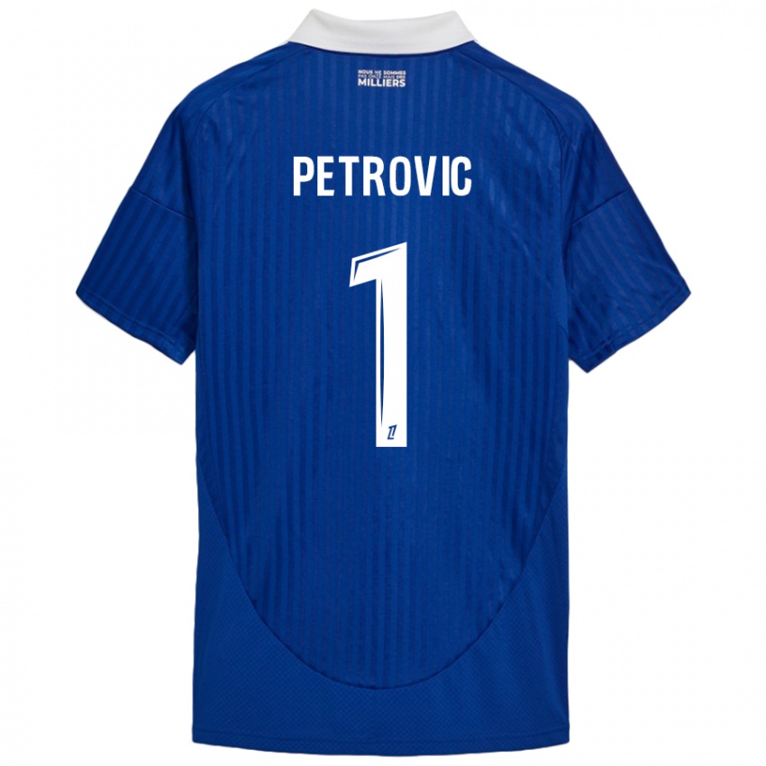 Donna Maglia Djordje Petrovic #1 Blu Bianco Kit Gara Home 2024/25 Maglietta