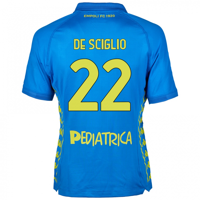 Donna Maglia Mattia De Sciglio #22 Blu Kit Gara Home 2024/25 Maglietta