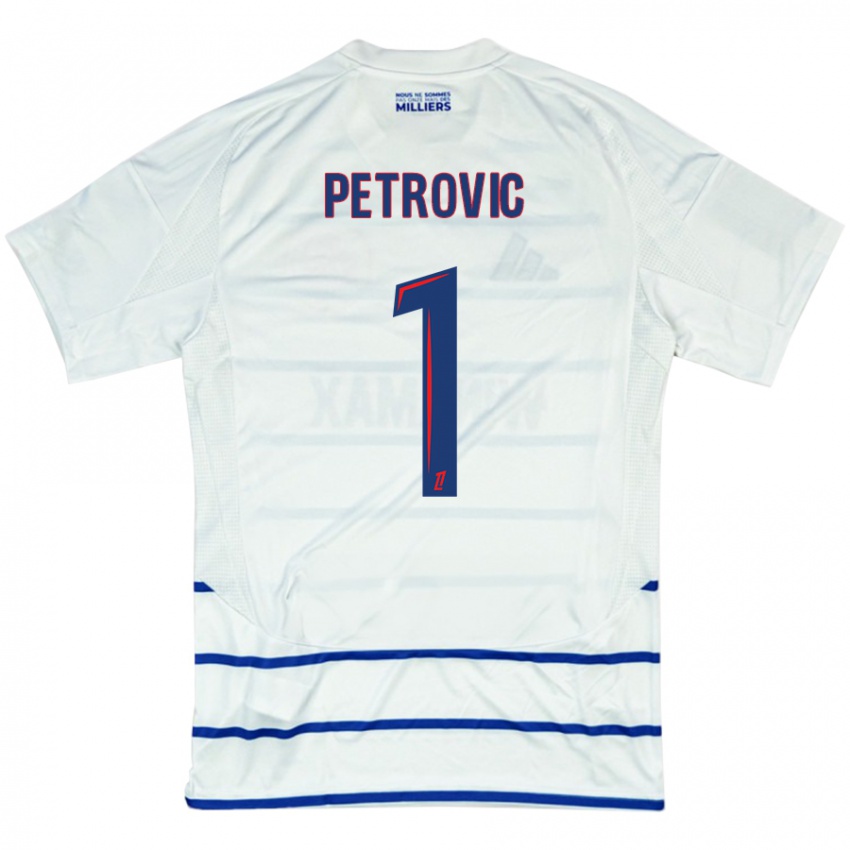 Donna Maglia Djordje Petrovic #1 Bianco Blu Kit Gara Away 2024/25 Maglietta