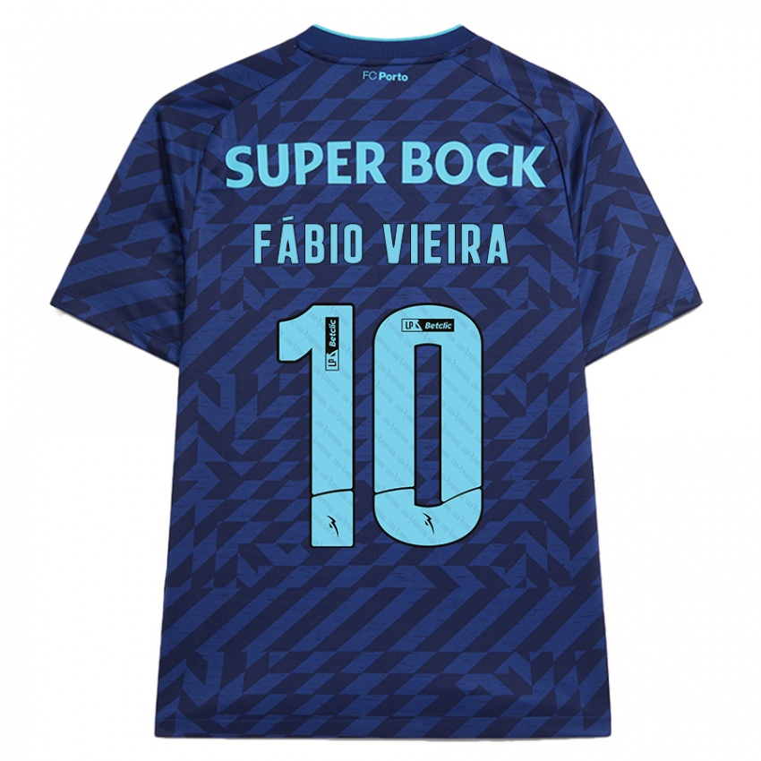 Donna Maglia Fabio Vieira #10 Blu Navy Kit Gara Third 2024/25 Maglietta