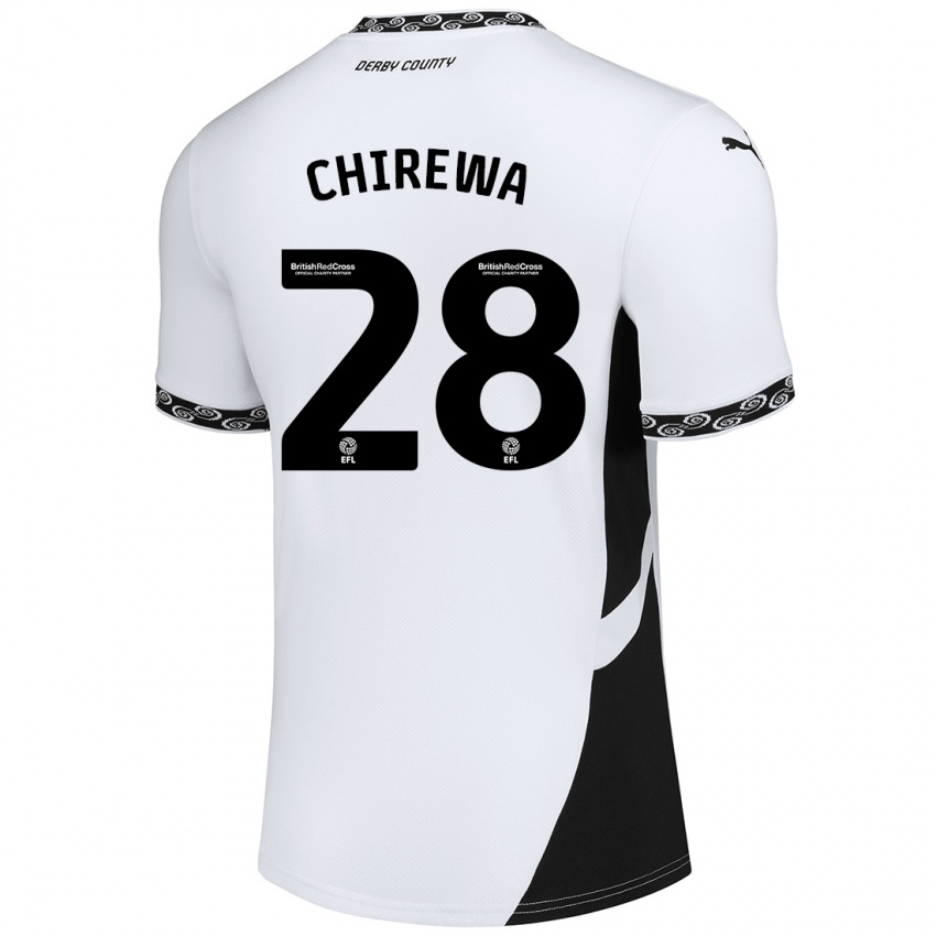 Donna Maglia Tawanda Chirewa #28 Bianco Nero Kit Gara Home 2024/25 Maglietta