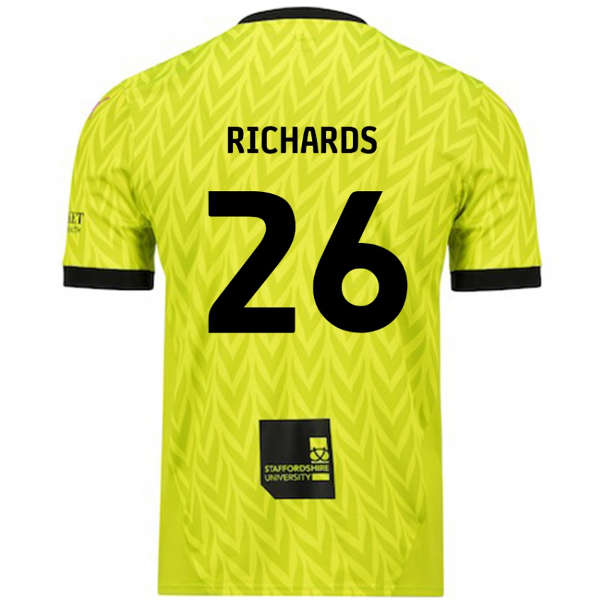 Donna Maglia Rico Richards #26 Verde Fluorescente Kit Gara Away 2024/25 Maglietta