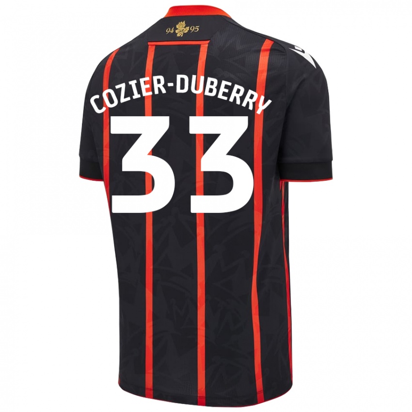 Donna Maglia Amario Cozier-Duberry #33 Nero Rosso Kit Gara Away 2024/25 Maglietta