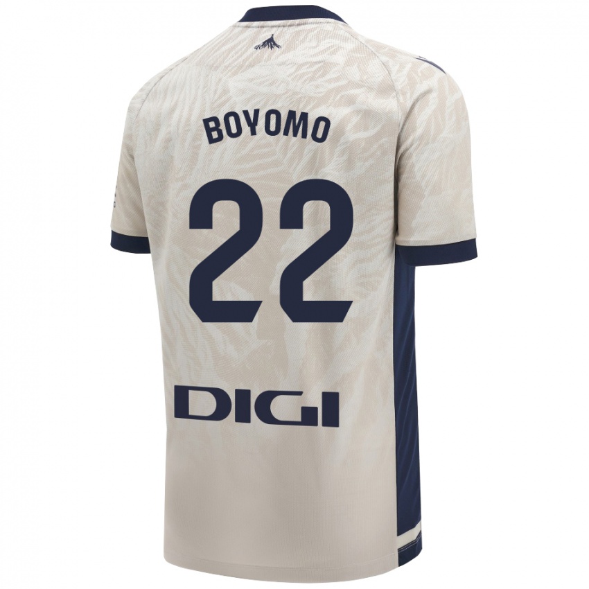 Donna Maglia Enzo Boyomo #22 Grigio Chiaro Kit Gara Away 2024/25 Maglietta