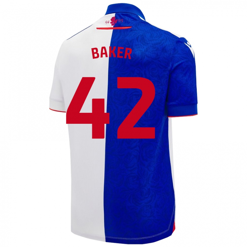 Donna Maglia Lewis Baker #42 Azzurro Bianco Kit Gara Home 2024/25 Maglietta