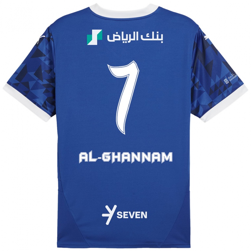 Donna Maglia Khalid Al-Ghannam #7 Blu Scuro Bianco Kit Gara Home 2024/25 Maglietta